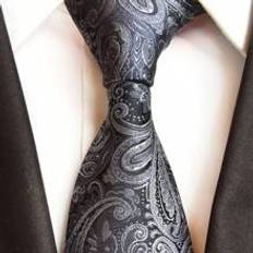 Grey - Men Ties Shein Men Paisley Pattern Retro Style Tie