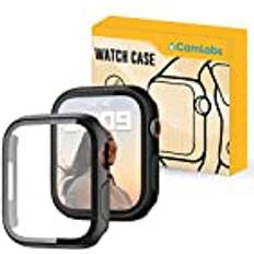 Pack] CamLabs Apple Watch Case Tempered Screen Protector Bumper Overall