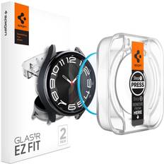 Spigen Protection d'écran EZ FIT Glas.tR avec applicateur Samsung Galaxy Watch 6 Classic 43 mm Transparent