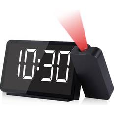 Dr.prepare projection alarm clock digital clock radio with 360â° projector fm