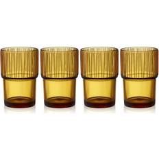 Ruskea Juomalasit Bitz Kusintha Kahvilasi 38 cl Set of 4