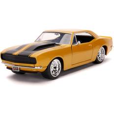 Best_rated Slot Cars Jada 1967 Chevrolet Camaro Orange Metallic with Black Stripes "Bigtime Muscle" 1/24 Diecast Model Car