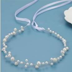 Silver Headbands Shein Faux Pearl Decor Bridal Hair Band