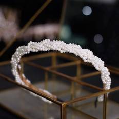 Shein 1pc Women Faux Pearl Elegant Headband For Hair Decoration