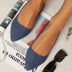 Blue Ballerinas Shein Minimalist Point Toe Ballet Flats Summer Shoes - Day Present