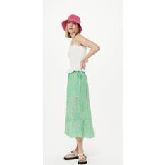 Whistles Women's Daisy Meadow Tie Side Skirt Green/Multi