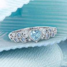 Barn Ringar Shein Rhinestone Heart Decor Ring