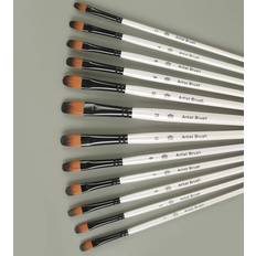 Shein 12pcs Half Round Head Drawing Brush Set