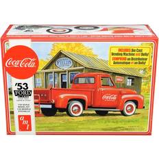 Scale Models & Model Kits Amt Skill 3 Model Kit 1953 Ford F-100 Pickup Truck \Coca-Cola\ with Vending Machine and Dolly 1/25 Scale Model