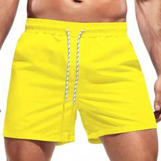 Shein S Swimwear Shein Manfinity Men Solid Drawstring Waist Swim Trunks