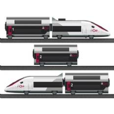 Modelltog Märklin TGV Duplex, Jernbane- og togmodell, HO 1:87 Gutt/Jente, Plast, 5 stykker, Sort, Hvit