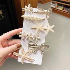 Multicolour Hair Clips Shein 7pcs Women Flower Bow Decor Hair Clips