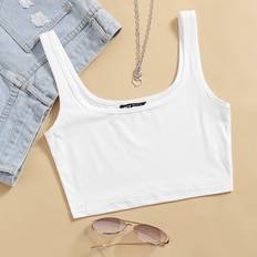 Cheap Tank Tops Shein Solid Crop Tank Top