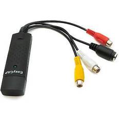 Capture & TV Cards System-S Video capture recording adapter usb 2.0 for rca audio recorder cable in black