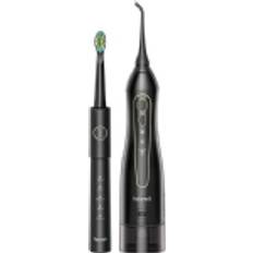 Fairywill Sonic toothbrush with a set of tips and FW-5020E FW-E11 irrigator black