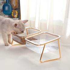 Husdjur Shein 1pc Pet Double Bowl For Cat Dog Eating
