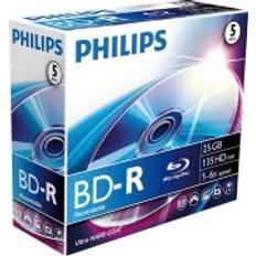 Almacenamiento de CD y Vinilos Philips Blu-Ray BD-R 6X 25GB Jewel Case 5-pack