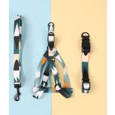 Husdjur Shein 1pc Geometric Pattern Pet Harness & 1pc Leash