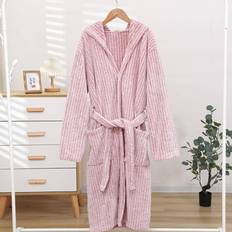 Robes on sale Shein Coral Fleece Soft Absorbent Hooded Bath Robe