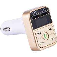 3,5 mm (Aux) FM-sender Teknikproffset 2-in-1 with dual USB Sockets, Display and Buttons