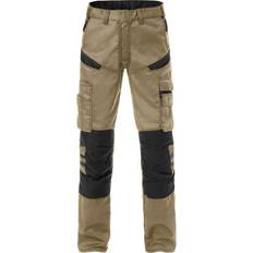 Profileret Slidsål Arbejdsbukser Fristads Bukser 2555 - Khaki/Sort