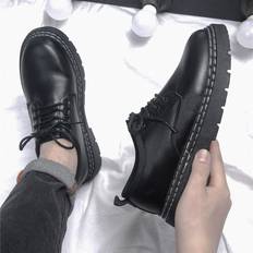 Herr - Läderimitation Oxford Shein Men Lace-up Front Oxfords Shoes