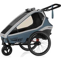 Tiere Laufräder Qeridoo Kinderfahrradanhänger Kidgoo1 Navy Blue blau