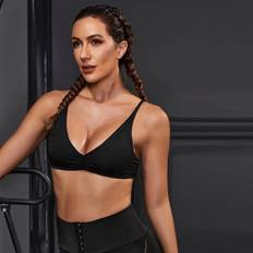 Shein Unterwäsche Shein Solid Ruched Sports Bra