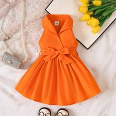 Shein Baby Solid Wrap Shirt Dress