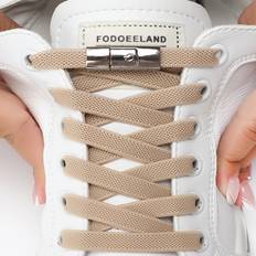 Green Shoe Laces Shein 1pair Women Polyester Shoes Accessories, Brown NO Tie Shoelaces For Skate Shoes