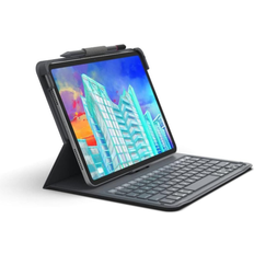 Zagg Tablet Toetsenborden Zagg Messenger Folio 2 Keyboard Case Grijs