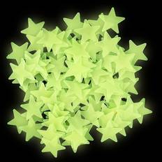 Shein 100pcs/set Plastic Sticker, Creativity Star Shaped Glow In The Dark Decal