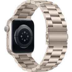 Shein 1pc Fashionable Three Beads & Luxury Metal Watch Band, Compatible With Apple Watch Band Ultra 45mm 49mm 38mm 40mm 41mm 42mm 44mm, Compatible Wi