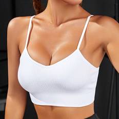 Shein Unterwäsche Shein Solid Ribbed Knit Sports Bra