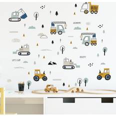 Shein 3pcs Excavator Pattern Sticker