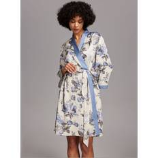 Shein Robes Shein Flora Print Satin Women Robe with Tie