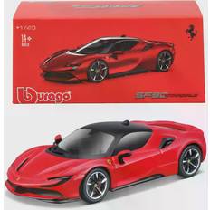 BBurago Bauer Spielwaren 18-36911 Ferrari SF90 Stradale Modellauto im Maßstab 1:43, rot