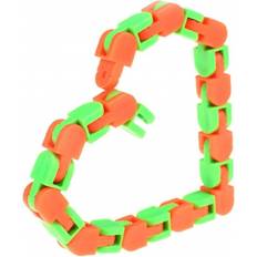 Tracks Snap Click Fidget toy, Grön/Orange
