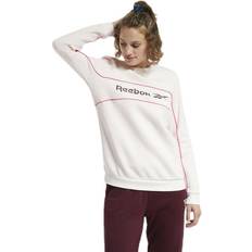 Reebok Dam Tröjor Reebok Cl Linear Crew Pink/White