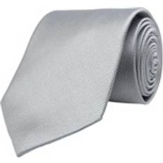 Silver Ties Shein Men's Solid Color Grey Classic Casual Necktie