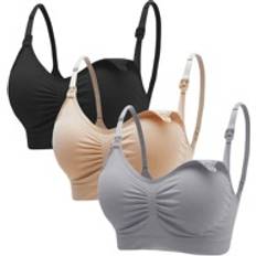 Graviditet & Amning Shein Maternity 3pack Ruched Seamless Bra For Mother