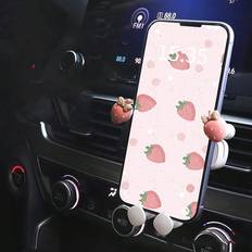 Shein Strawberry Decor Car Air Outlet Phone Holder