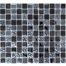 Mosaik-Netzwerk Mosaik CM M462 Glas & Sten Mix Sort 32,7 x 30,2 cm