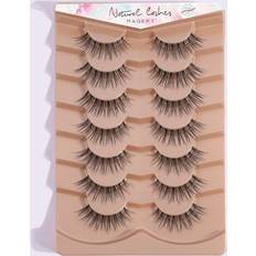 Cosmetics Shein Natural Full False Eyelashes With Clear Stem - Fluffy