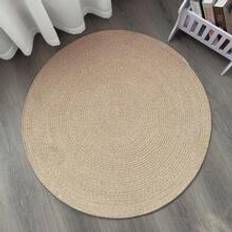Carpets & Rugs Shein Hand-Woven Solid Color Round Washable Modern Carpet 1pc Multicolor
