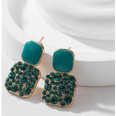 Shein Ohrringe Shein Rhinestone Decor Geometric Drop Earrings