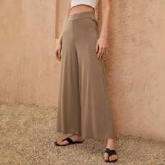 Shein Dam Byxor Shein Wide Leg Solid Pants