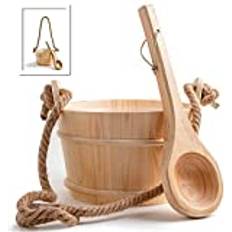 Saunas Apffsy sauna bucket and ladle cedar sauna bucket, sauna accessories with wo