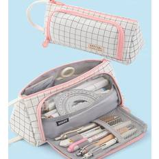 Pencil Case Shein Plaid Pattern Pencil Bag 1pc