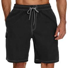 Shein Swimming Trunks Shein Men Top-stitching Drawstring Waist Swim Trunks